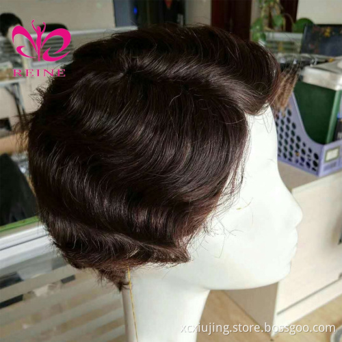 wholesale price 8a virgin brazilian short pixie human hair machine made wig, the best virgin hair vendor in china